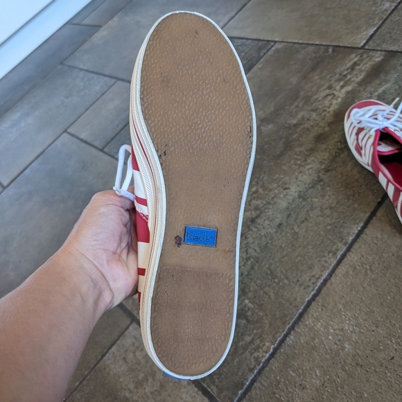 Keds Kate Spade Chunky Platform Sneakers Size 6 Red & Cream - Picture 13 of 16